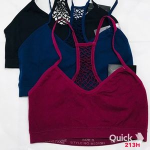 S - NWT 3 pcs Wireless Sports Bralettes